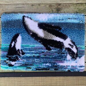 Vintage Handmade Rug Hook Carpet